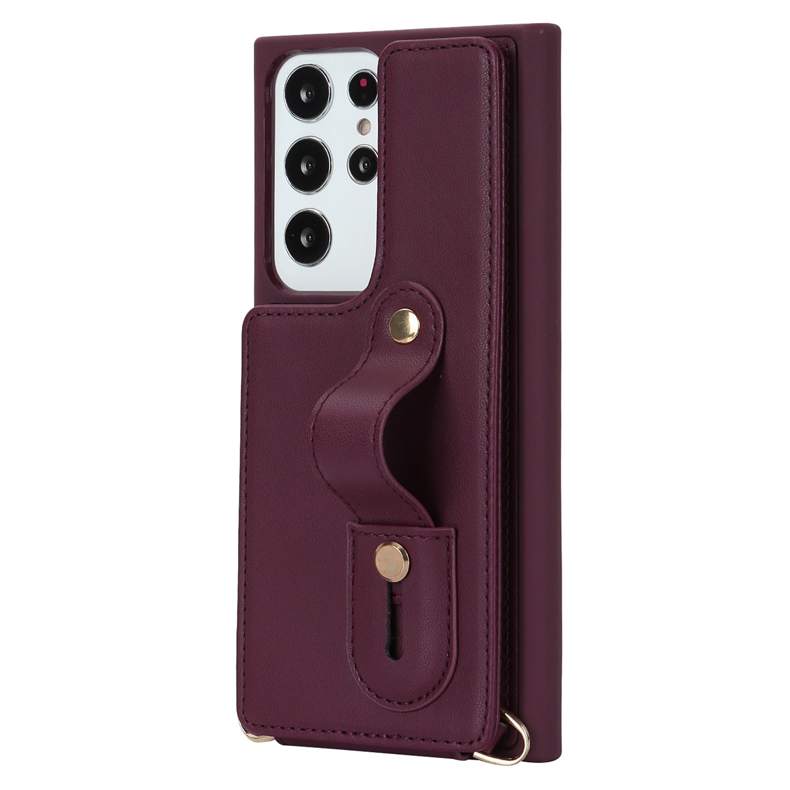 For Samsung Galaxy S23 Ultra Wristband Kickstand Phone Case PU Leather TPU Card Slots Cover For Samsung Galaxy S23 Ultra Wristband Kickstand Phone Case PU Leather TPU Card Slots Cover